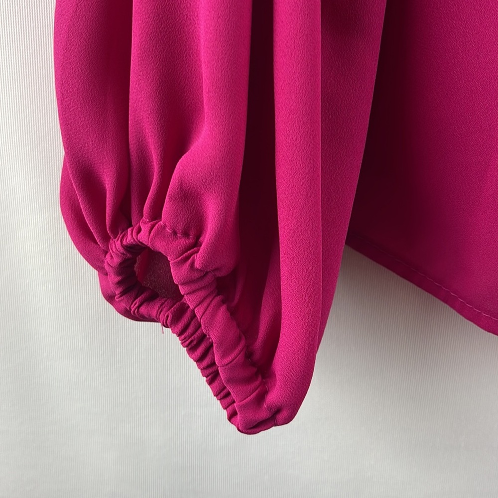 Ruffle Neck Long Sleeve Georgette Blouse - Picture 5 of 12